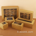 Cupcakes Box Packaging Cake Compleanno personalizzato con inserti